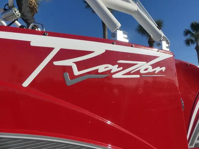 Slide: The Image of 2023 Caravelle Powerboats 251 XL interior with modern seating and sleek design. - 22