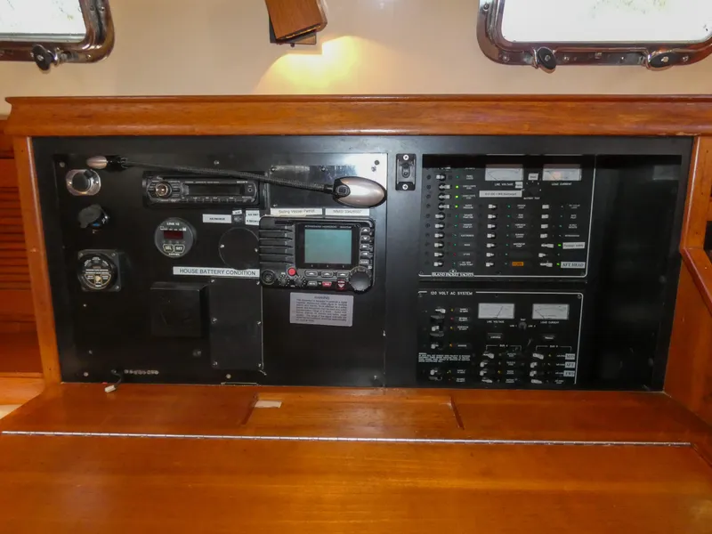 Slide: The Image of Control panel of 2002 Island Packet 420 sailboat. - 15