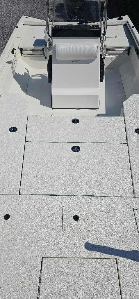 Slide: The Image of 2024 Ranger RB200 boat interior with spacious deck and seating. - 3