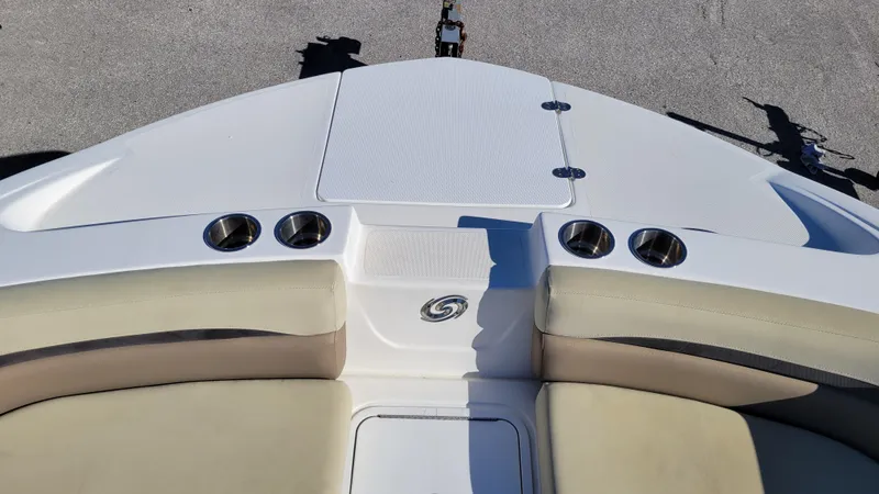 Slide: The Image of 2020 Hurricane SD 217 PROJECT boat interior with cup holders and seating. - 14