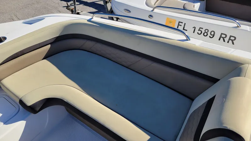 Slide: The Image of 2020 Hurricane SD 217 PROJECT boat interior seating with registration number FL 1589 RR. - 15