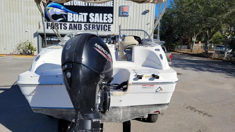 Slide: The Image of 2020 Hurricane SD 217 PROJECT boat with Mercury engine at sales and service center. - 3