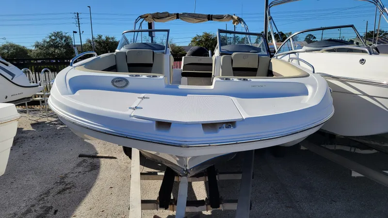 Slide: The Image of 2020 Hurricane SD 217 PROJECT boat on display in a marina. - 7