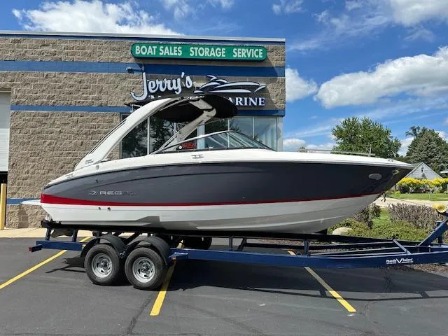 The Image of 2025 Regal LS4 boat on trailer at Jerry's Marine dealership. - 0