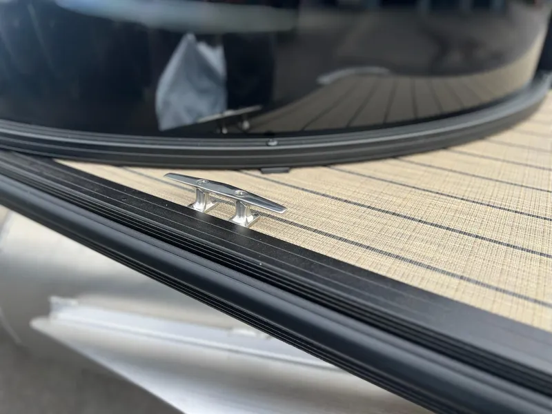 Slide: The Image of Close-up of 2025 Sylvan X3 CLZ DH Mirage Tritoon deck cleat. - 43