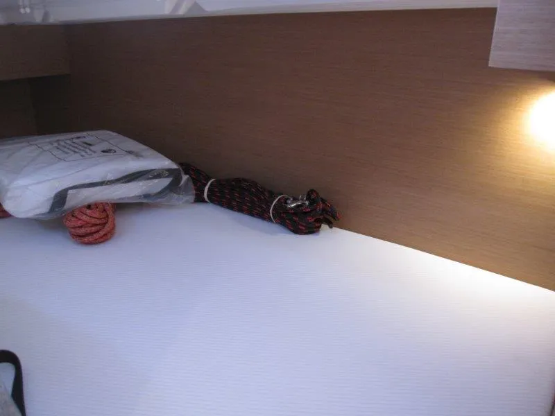 Slide: The Image of Interior of 2025 Jeanneau Sun Odyssey 350 with ropes and light. - 37