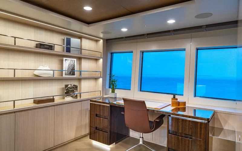 Slide: The Image of 165' Feadship 2000 (REVERIE) Owner's Suite, Study - 11