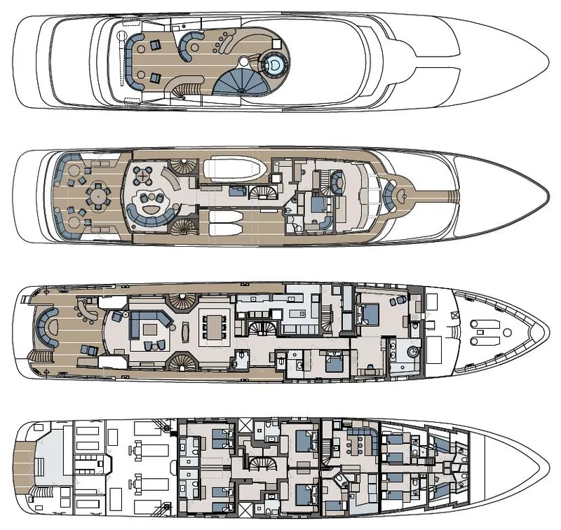 Slide: The Image of 165' Feadship 2000 (REVERIE) GA - 35