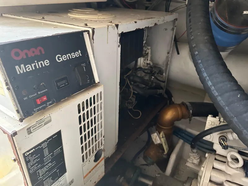 Slide: The Image of Onan Marine Genset in 2005 Post 53 Convertible engine room. - 25
