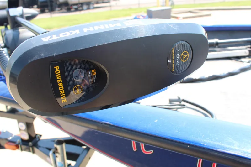 Slide: The Image of Minn Kota PowerDrive motor on 2015 Tracker Pro Team 175 TF boat. - 11