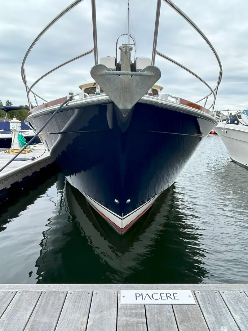 Slide: The Image of Luxurious interior of 2006 Sabre 38 Express HDTP MY yacht with wood finish and cozy seating. - 3