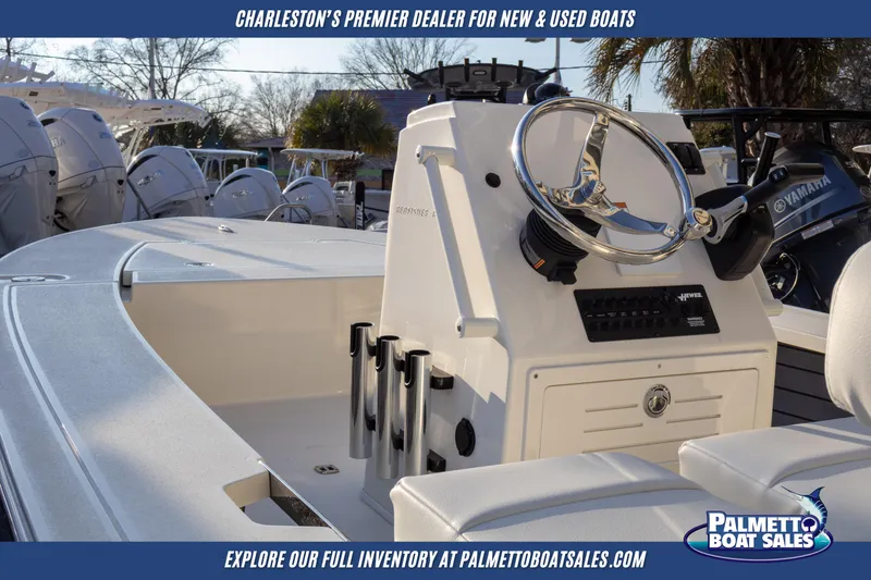 Slide: The Image of 2025 Hewes Redfisher 16 boat at Palmetto Boat Sales dealership. - 4