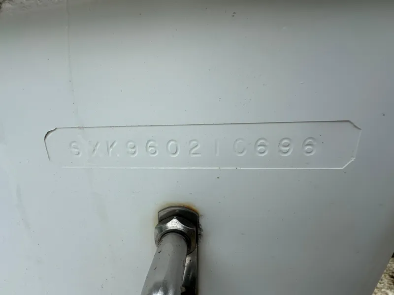 Slide: The Image of Hull identification number on 1996 Sport-Craft 272 Sportfish boat. - 11