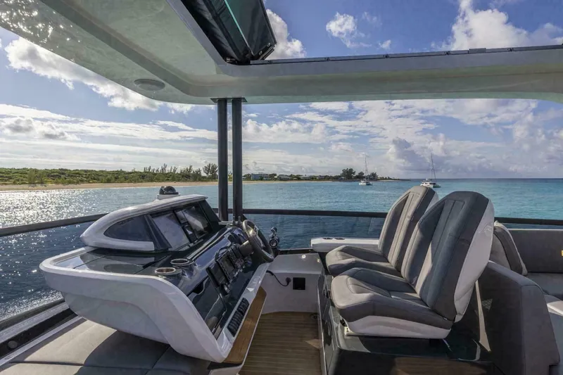 Slide: The Image of Luxurious Pearl 72 yacht interior with ocean view, 2025 model. - 34