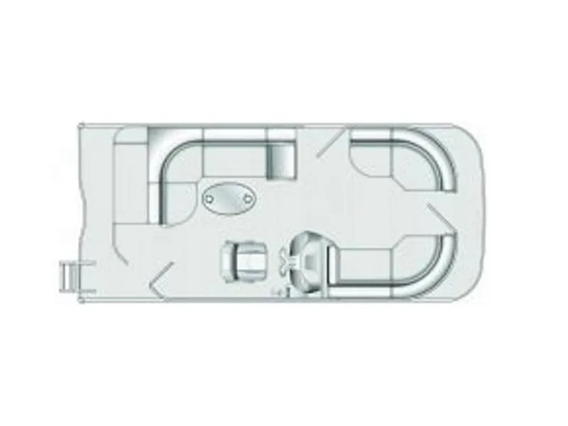 Slide: The Image of Floor plan of 2023 South Bay 220CR LE 25" pontoon boat. - 13