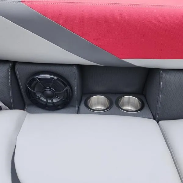 Slide: The Image of 2024 South Bay S224FCR 2.75 boat interior with speaker and cup holders. - 19