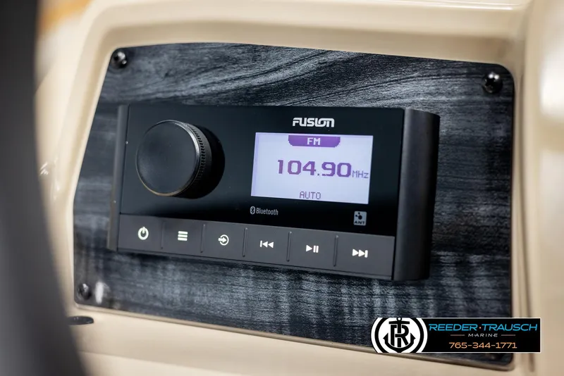 Slide: The Image of Fusion radio display in 2025 Tahoe SP Cr, showing FM 104.90 MHz. - 27