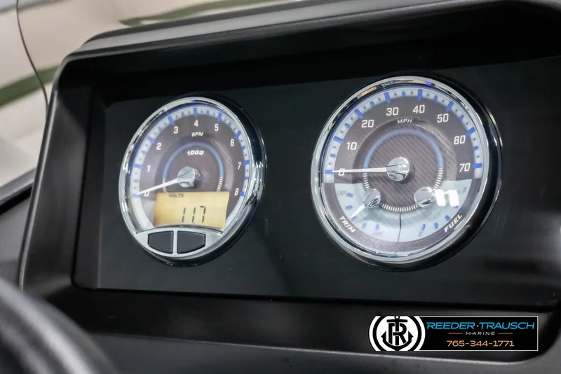 Slide: The Image of Dashboard of 2025 Avalon Catalina EL with speedometer and tachometer gauges. - 29