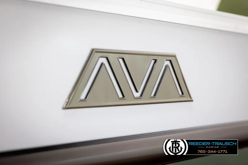 Slide: The Image of Avalon Catalina EL 2025 logo on sleek white surface. - 43