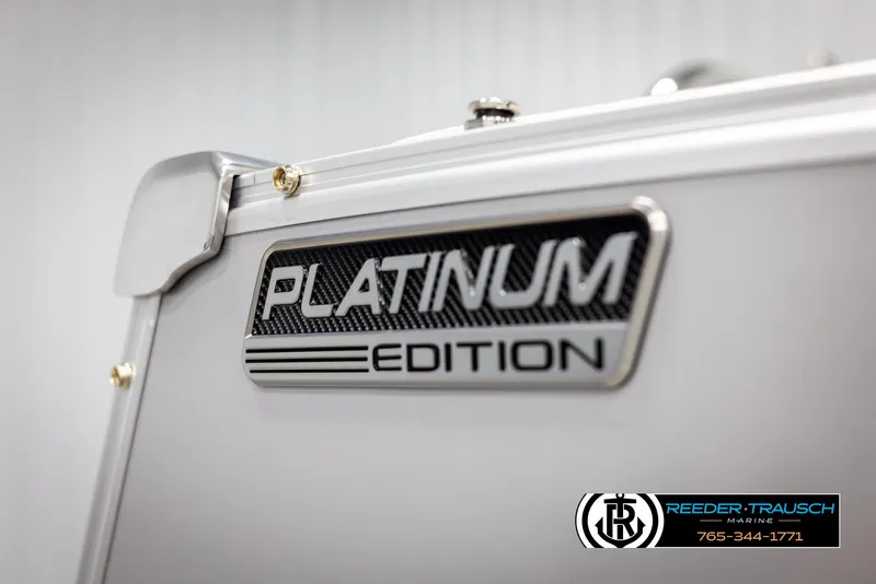 Slide: The Image of Avalon Catalina EL 2025 Platinum Edition badge on sleek metallic surface. - 46