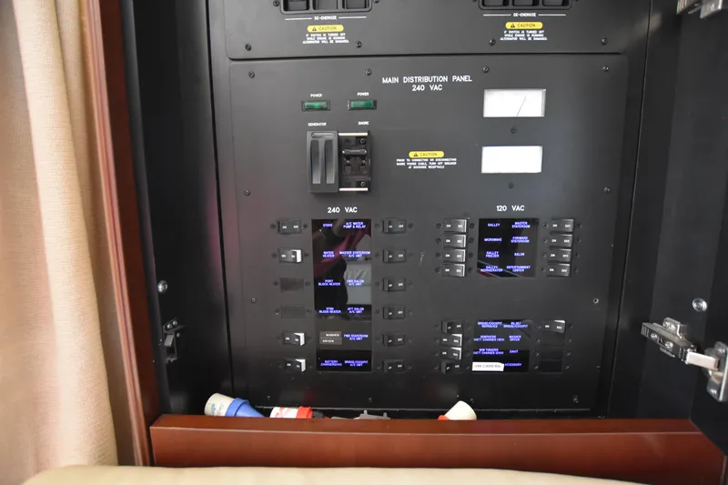 Slide: The Image of Electrical panel of 2006 Sea Ray 58 Sedan Bridge yacht. - 30