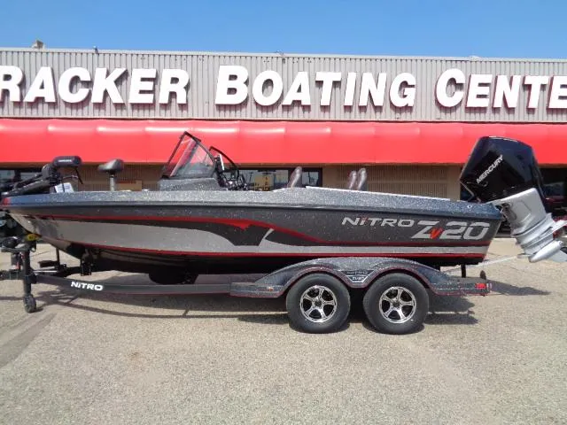 Slide: The Image of 2024 Nitro ZV20 Pro boat on trailer at Tracker Boating Center. - 0