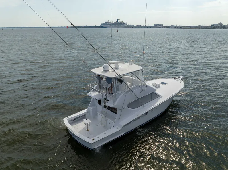 Slide: The Image of Hatteras 50 Tide Up II - Aerial Profile - 4