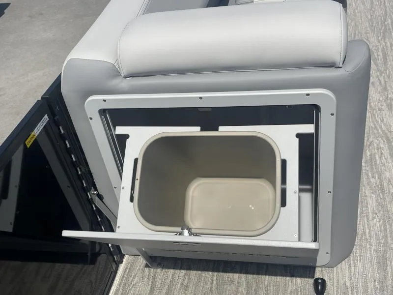 Slide: The Image of G3 SunCatcher V322 RC 2025 boat seat with built-in storage compartment. - 11