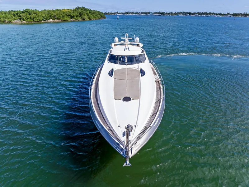Slide: The Image of Sunseeker Predator 75 yacht cruising on clear blue water, 2001 model. - 4