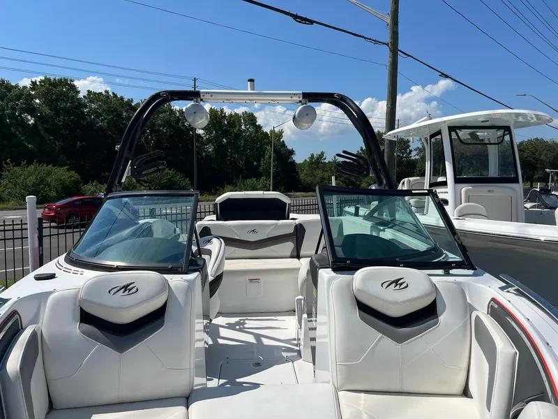 Slide: The Image of 2018 Monterey 238 Surf boat with sleek design and comfortable seating. - 3