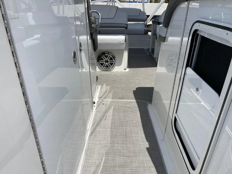 Slide: The Image of 2021 Formula 310 Bowrider I/O interior with sleek design and modern seating. - 38