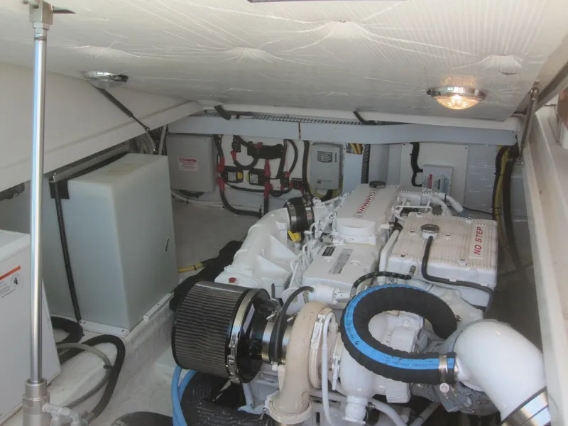 Slide: The Image of Engine room of 2014 Back Cove 34 Hard Top/Hard Back boat. - 39