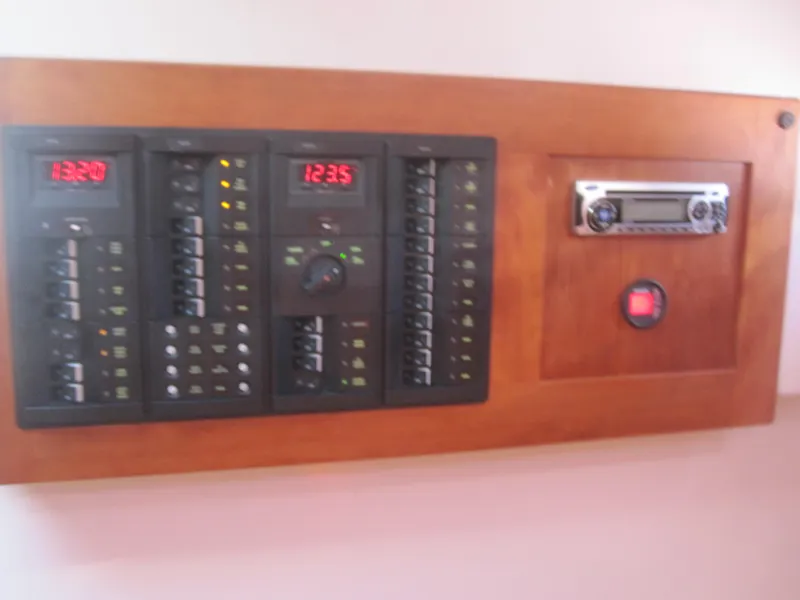 Slide: The Image of Control panel of 2014 Back Cove 34 Hard Top/Hard Back boat. - 45