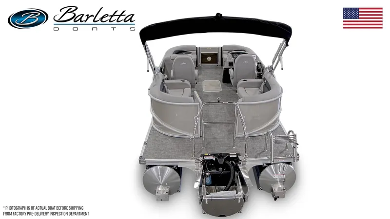 The Image of 2025 Barletta ARIA 20QC pontoon boat with sleek design and comfortable seating. - 0