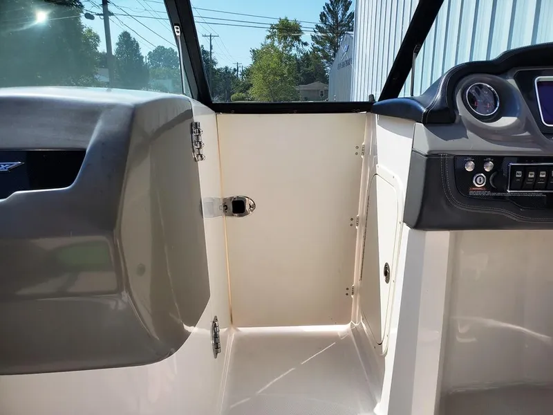 Slide: The Image of Interior view of 2017 Chaparral Vortex 243 VRX boat cockpit. - 13