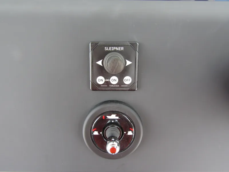 Slide: The Image of 2024 Axopar 37 Sun Top control panel with Sleipner joystick. - 16