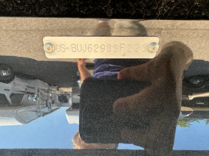 Slide: The Image of 2023 Regency 250 DL3 boat identification plate with serial number. - 3