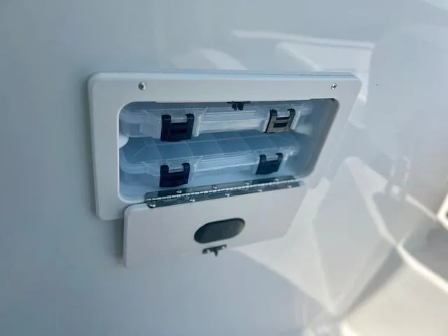 Slide: The Image of Interior of Starcraft SVX 231 OB CC boat, 2025 model. - 11