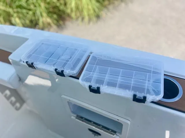 Slide: The Image of Interior of Starcraft SVX 231 OB CC boat, 2025 model. - 12