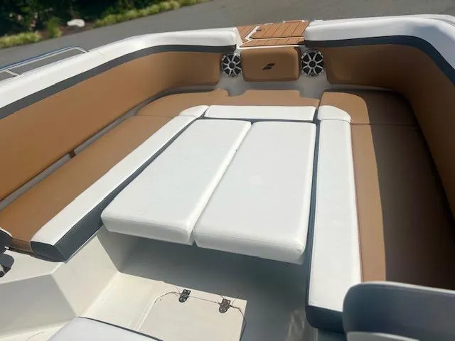 Slide: The Image of Interior of Starcraft SVX 231 OB CC boat, model year 2025. - 13