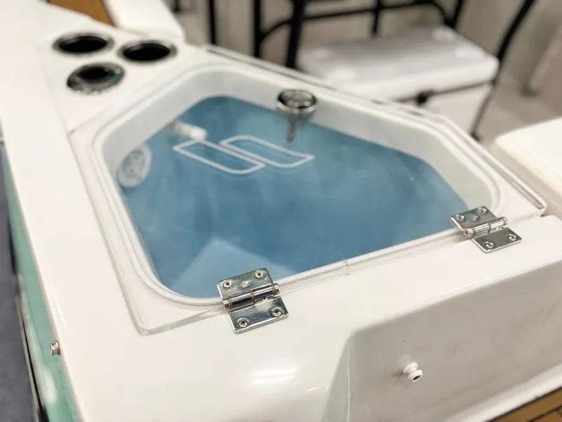 Slide: The Image of Starcraft SVX 231 OB CC 2025 boat cabin detail view. - 22