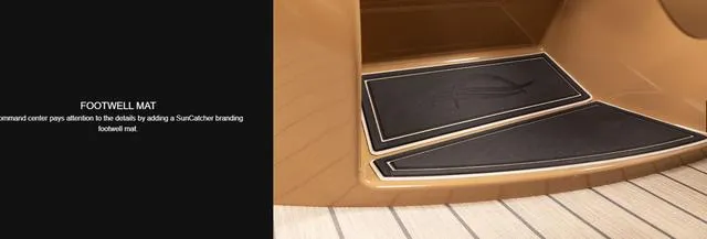 Slide: The Image of Footwell mat in 2025 SunCatcher Fusion 322C, featuring branded design and premium materials. - 22