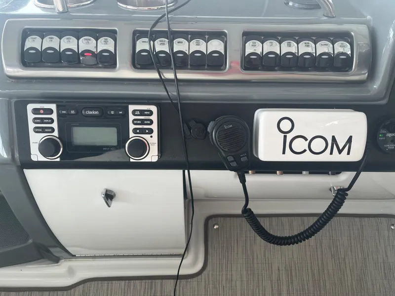 Slide: The Image of Control panel of a 2014 Formula 45 Yacht with Icom radio equipment. - 37