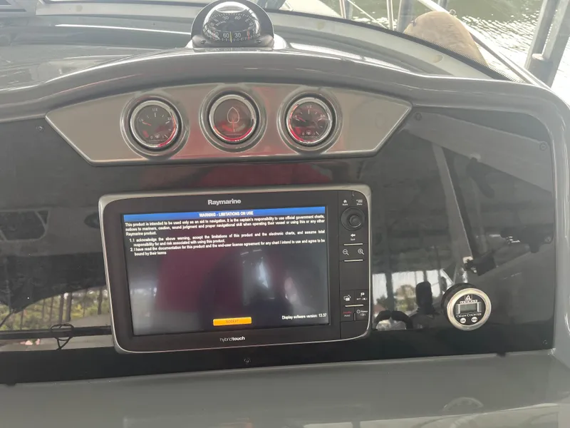 Slide: The Image of Control panel of a 2014 Formula 45 Yacht with navigation display. - 39