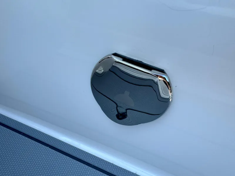 Slide: The Image of Chrome detail on 2025 Chaparral 287 SSX boat exterior. - 28