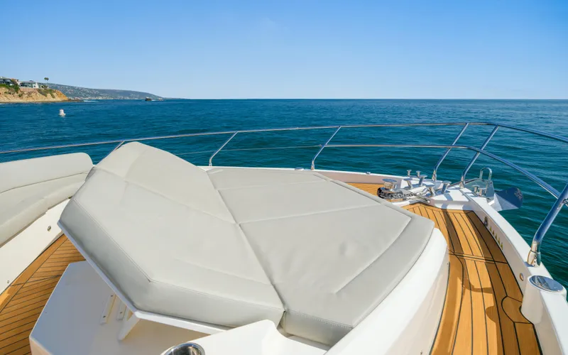 Slide: The Image of Luxurious 2019 Absolute 58 FLY yacht deck with ocean view. - 24
