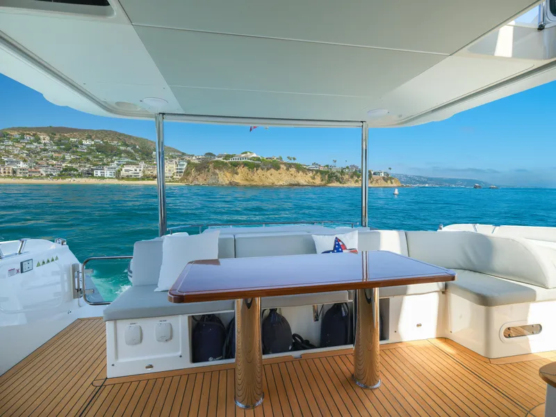 Slide: The Image of Luxury yacht Absolute 58 FLY 2019, spacious deck with ocean view. - 30