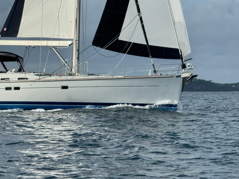Slide: The Image of Sailing yacht Beneteau 523 Oceanis 2005 gliding on the ocean. - 3