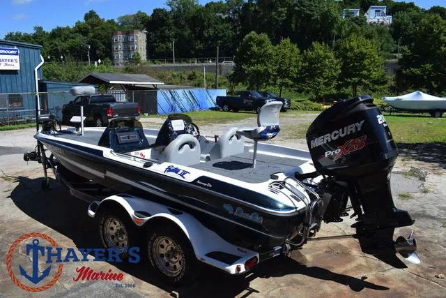 Slide: The Image of 2012 Bass Cat Pantera IV boat with Mercury Pro XS engine at Thayer's Marine. - 10
