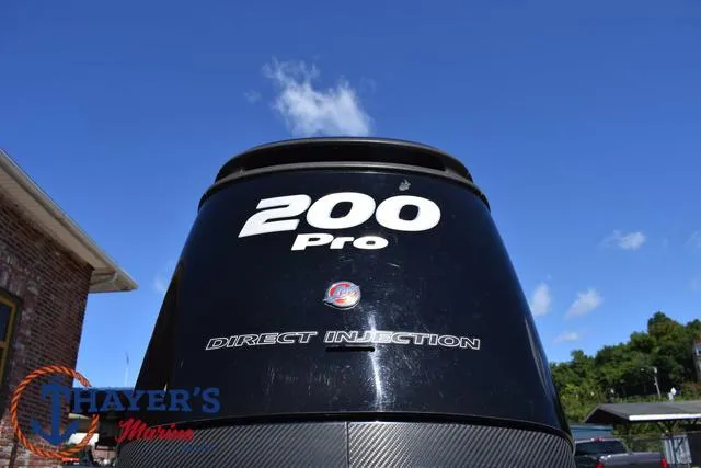 Slide: The Image of Bass Cat Pantera IV 2012 with 200 Pro direct injection engine, blue sky background. - 13